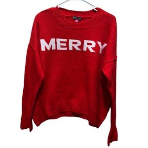 Vince Camuto Christmas Merry Sweater Sz S NWOT